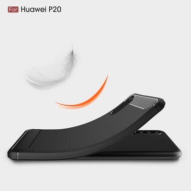SKALO Huawei P20 Armor Carbon Stødsikker TPU-cover - Blå