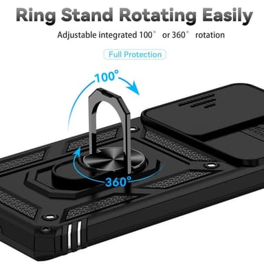 SKALO Xiaomi 12 Pro Armor Hybrid Metal Ring Camera Slider - Sort