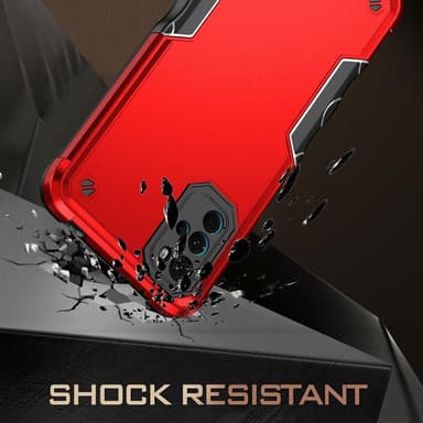 SKALO Motorola Moto G22 Shockproof Armor Hybrid Cover - Rosa guld