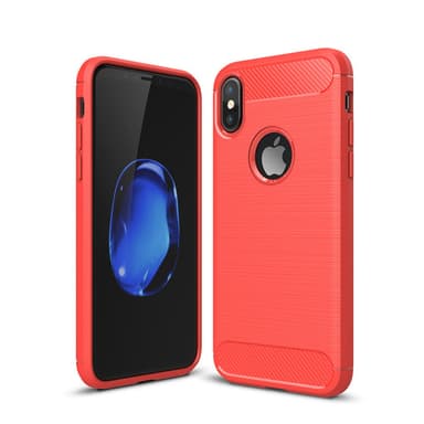 SKALO iPhone X/XS Armor Carbon Stødsikker TPU-cover - Sort
