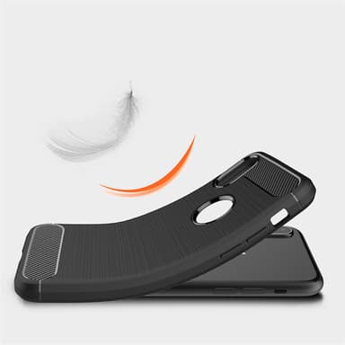 SKALO iPhone X/XS Armor Carbon Stødsikker TPU-cover - Blå