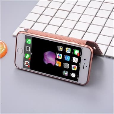 SKALO iPhone SE (2020/2022) Flip Cover TPU Ultratyndt - Sølv