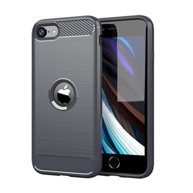 SKALO iPhone SE (2020/2022) Armor Carbon Stødsikker TPU-cover - Blå