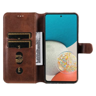 SKALO Samsung A53 5G Classic Pungetui - Brun