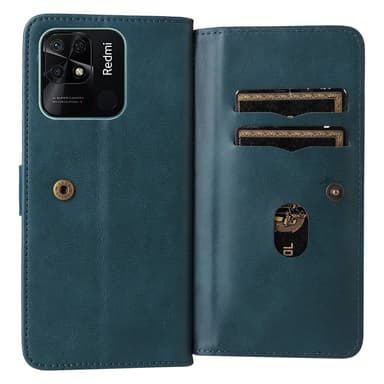 SKALO Xiaomi Redmi 10C 10-RUM Flip Cover - Grøn