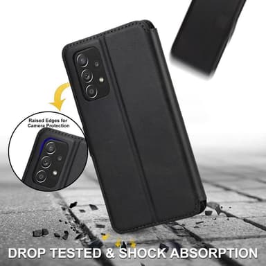 SKALO Samsung A53 5G Premium Cut Flip Cover - Sort