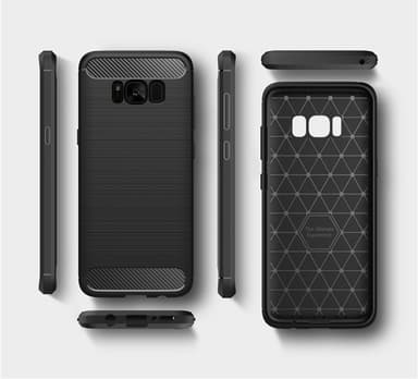 SKALO Samsung S8 Armor Carbon Stødsikker TPU-cover - Rød