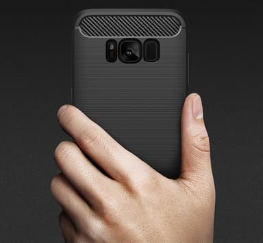 SKALO Samsung S8 Armor Carbon Stødsikker TPU-cover - Rød