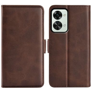 SKALO OnePlus Nord 2T 5G Premium Wallet Flip Cover - Brun
