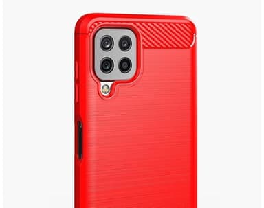 SKALO Samsung A22 4G Armor Carbon Stødsikker TPU-cover - Sort