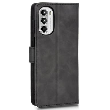 SKALO Motorola Moto G52 Matt PU-læderpungetui - Sort