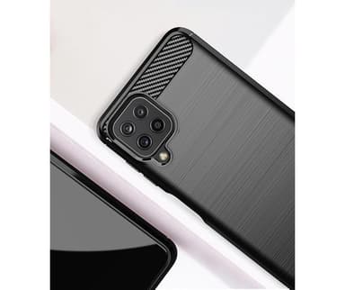 SKALO Samsung A22 4G Armor Carbon Stødsikker TPU-cover - Sort