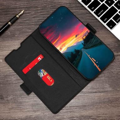 SKALO Samsung A13 4G Ultratynd Premium Wallet Case - Sort