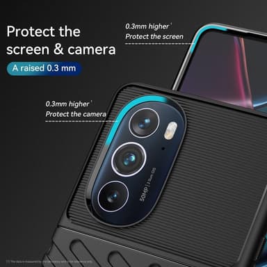 SKALO Motorola Edge 30 Pro Armor Thunder Cover - Sort