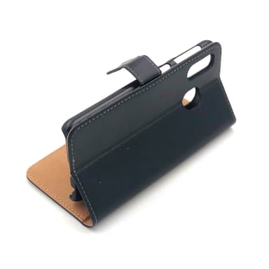 SKALO Samsung A20e Flip Cover m. Pung i Ægte Læder - Hvid
