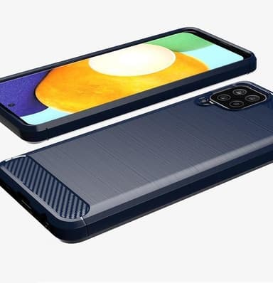 SKALO Samsung A22 4G Armor Carbon Stødsikker TPU-cover - Sort