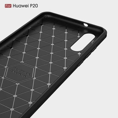 SKALO Huawei P20 Armor Carbon Stødsikker TPU-cover - Rød