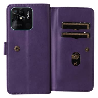 SKALO Xiaomi Redmi 10C 10-RUM Flip Cover - Lilla