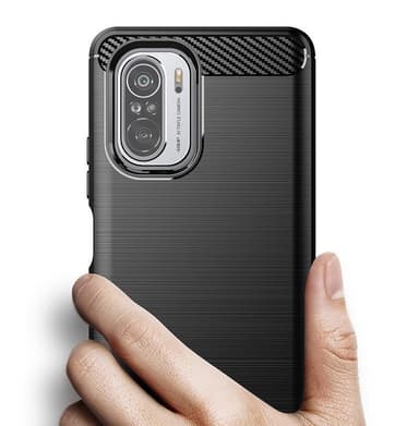 SKALO Xiaomi Poco F3 Armor Carbon Stødsikker TPU-cover - Grå