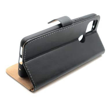 SKALO Moto G9 Power Flip Cover m. Pung i Ægte Læder - Hvid