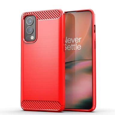 SKALO OnePlus Nord 2 Armor Carbon Stødsikker TPU-cover - Sort