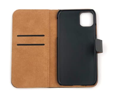 SKALO iPhone 11 Pro Max Flip Cover m. Pung i Ægte Læder - Hvid