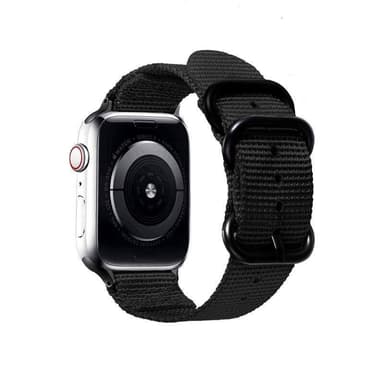 SKALO Nato armbånd i nylon Apple Watch 42/44/45/49mm - Sort