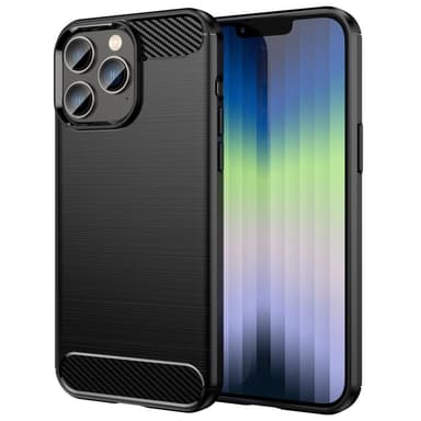 SKALO iPhone 14 Pro Armor Carbon Stødsikker TPU-cover - Sort