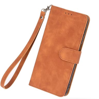SKALO Sony Xperia 1 IV Matt PU-læderpungetui - Brun