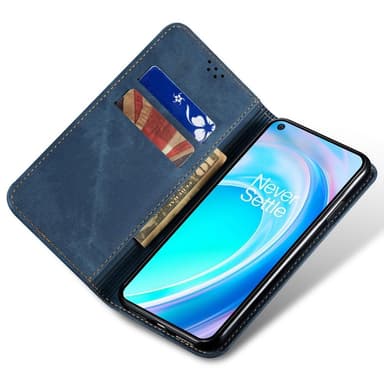 SKALO OnePlus Nord CE 2 Lite 5G Jeans Flip Cover - Blå