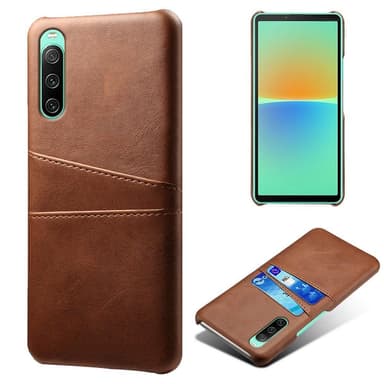 SKALO Sony Xperia 10 IV PU-læder Kortholder Cover - Brun