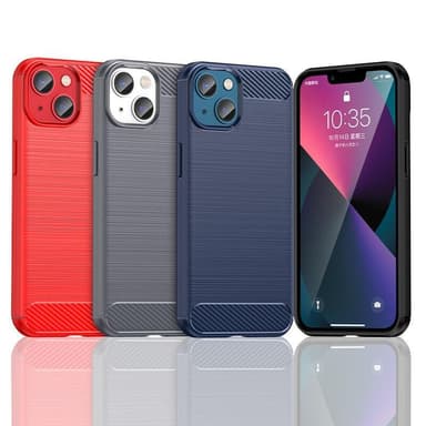 SKALO iPhone 14 Plus Armor Carbon Stødsikker TPU-cover - Grå
