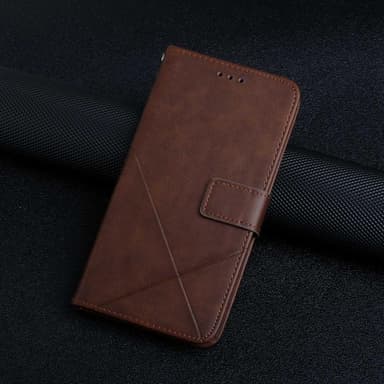 SKALO Xiaomi Redmi 10C PU læderpung med prægning - Brun