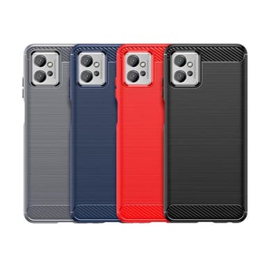 SKALO Motorola Moto G32 Armor Carbon Stødsikker TPU-cover - Rød