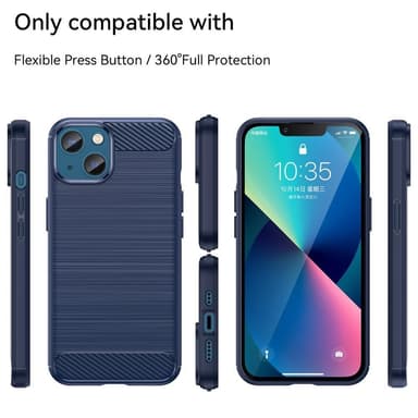 SKALO iPhone 14 Plus Armor Carbon Stødsikker TPU-cover - Blå