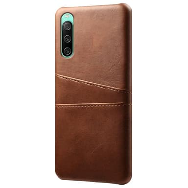 SKALO Sony Xperia 10 IV PU-læder Kortholder Cover - Brun