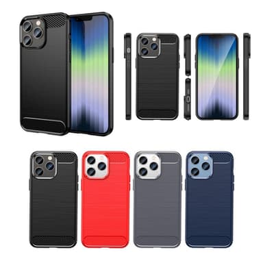 SKALO iPhone 14 Pro Max Armor Carbon Stødsikker TPU-cover - Grå