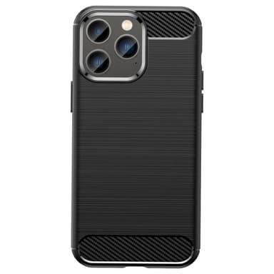 SKALO iPhone 14 Pro Armor Carbon Stødsikker TPU-cover - Sort