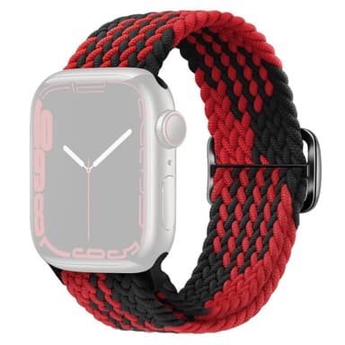 SKALO Flettet Rem Apple Watch 38/40/41mm - Rød-Sort