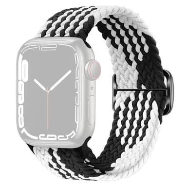 SKALO Flettet Rem Apple Watch 38/40/41mm - Hvid-Sort