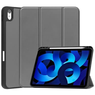 Trifoldet stativetui til iPad 10.9 (2022) Tabletcover Penslot - Grå
