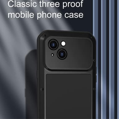 iPhone 14 Plus LOVE MEI Kraftig stødsikker etui metal+silikone+hærdet glas