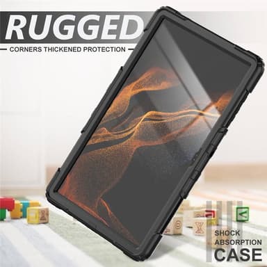 Hybrid cover med skulderrem Samsung Galaxy Tab S8 Ultra 14.6 - Sort