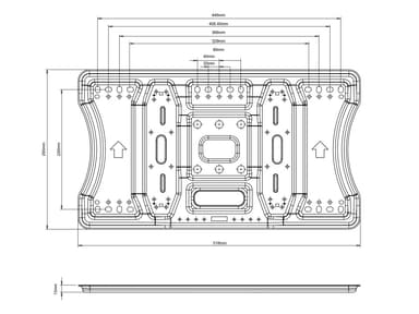 Multibrackets 9697 skærmbeslag til skiltning 2,16 m (85") Sort