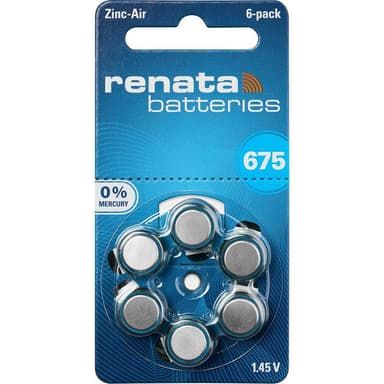 ZA 675 Knapcellebatteri Zink-luft 1.4 V 660 mAh Renata