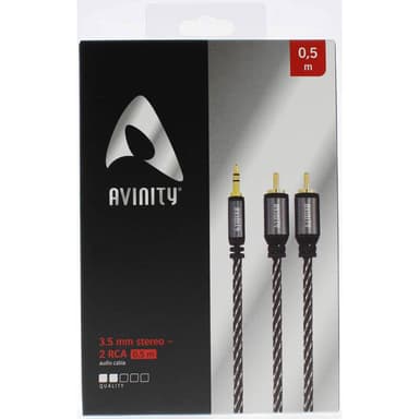 Audio Kabel 3,5mm Jack-2 Phono 0,5m Klasse 5