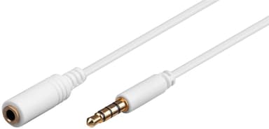 Forlængerkabel til hovedtelefoner og lyd AUX, 4-pin 3,5 mm slim, CU
