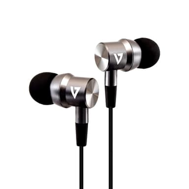 V7 HA111-3EB, Kabel, 20 - 20000 hz, Samtal/musik, 13,6 g, Headset, Silver