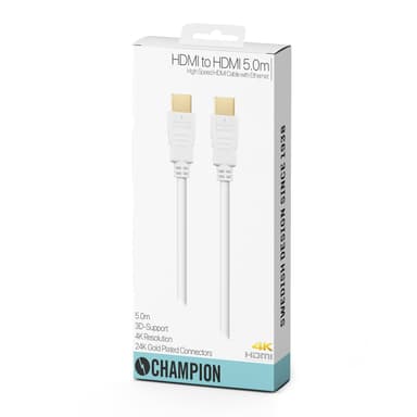 Champion HDMI-kabel Ha-Ha Vit 5.0m