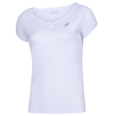 Babolat Play Cap Sleeve Top, Padel og tennis T-shirt dame Vit/Blå L